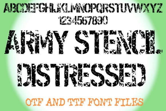 Army Stencil Distressed Font for Tactical Branding and Design