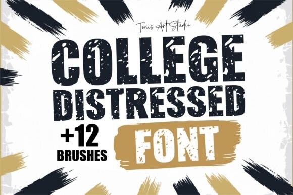 College Distressed Font for Bold Web Typography