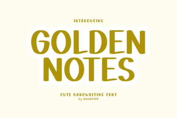 Golden Notes Font for Business Branding and Creative Projects