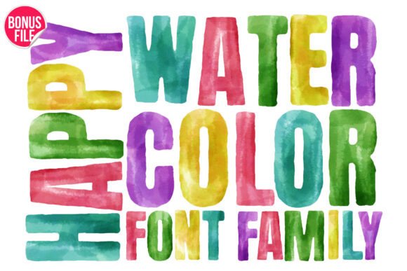 Happy Watercolor: A Whimsical Font for Digital Creativity