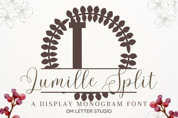 Lumille Split Monogram Font for Elegant Editorial Design