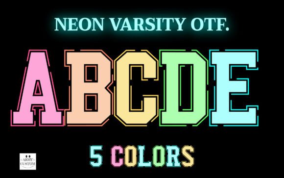 Neon Varsity: A Vibrant Font for Business Branding