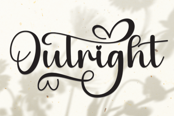 Outright: A Handwritten Script Font for Elegance and Playfulness