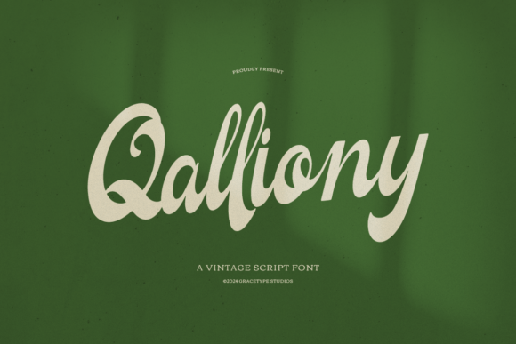 Qalliony: Timeless Vintage Script Font for Bold Campaign Designs