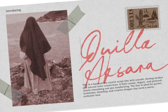 Quilla Aksara: A Handwritten Script Font for Digital Design