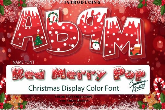 Redmerrypop – A Festive Font for Handmade Holiday Creations