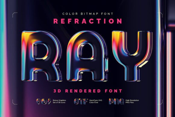 Refraction Ray: A Colorful Font for Modern Web Design