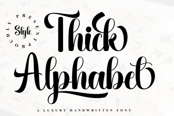 Thick Alphabet for Modern Web Design and Branding
